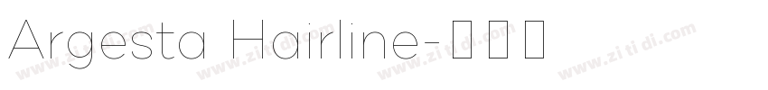 Argesta Hairline字体转换